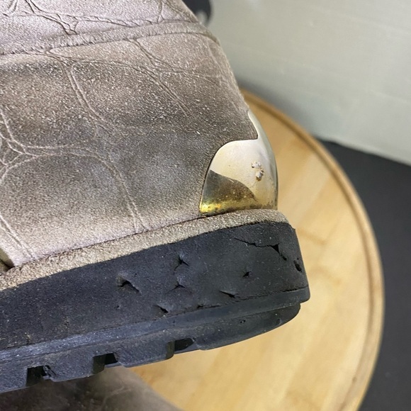 Stuart Weitzman Brown Suede Leather Faux Fur Lined Boot Womens Size 10 - Picture 13 of 15